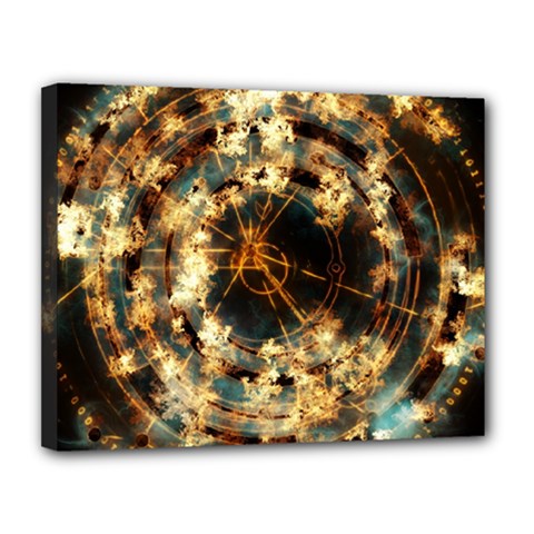 Science Fiction Background Fantasy Canvas 14  X 11  (stretched) by danenraven