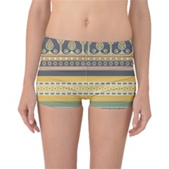 Seamless-pattern-egyptian-ornament-with-lotus-flower Boyleg Bikini Bottoms