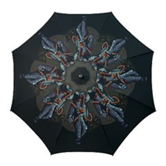 Illustration-drunk-astronaut Golf Umbrellas by Salman4z