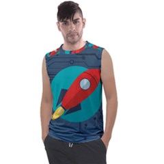 Rocket-with-science-related-icons-image Men s Regular Tank Top by Salman4z