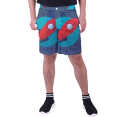 Rocket-with-science-related-icons-image Men s Pocket Shorts by Salman4z