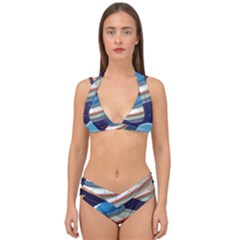 Ufo-alien-spaceship-galaxy Double Strap Halter Bikini Set by Salman4z