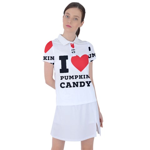 I Love Pumpkin Candy Women s Polo Tee by ilovewhateva