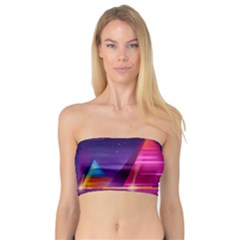 Egyptian-pyramids-night-landscape-cartoon Bandeau Top by Salman4z