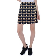 Golden Chess Board Background Tennis Skirt by pakminggu