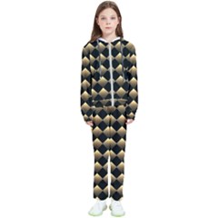 Golden Chess Board Background Kids  Tracksuit by pakminggu