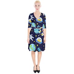 Space-seamless-pattern   - Wrap Up Cocktail Dress by Salman4z