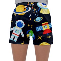 Space Seamless Pattern Sleepwear Shorts by Salman4z