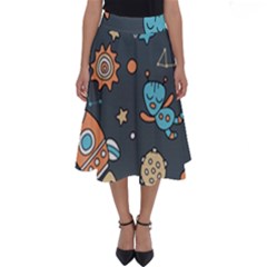 Space-seamless-pattern Perfect Length Midi Skirt by Salman4z