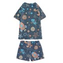 Space-seamless-pattern Kids  Swim Tee and Shorts Set View2