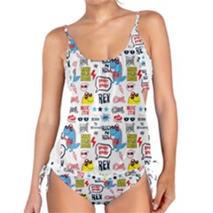 Monster-cool-seamless-pattern Tankini Set by Salman4z