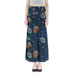 Monster-alien-pattern-seamless-background Full Length Maxi Skirt by Salman4z