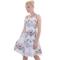 Cat-with-bow-pattern Knee Length Skater Dress View1