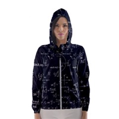 Mathematical-seamless-pattern-with-geometric-shapes-formulas Women s Hooded Windbreaker by Salman4z