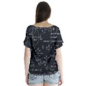 Mathematical-seamless-pattern-with-geometric-shapes-formulas V-Neck Flutter Sleeve Top View2