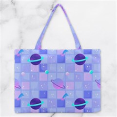 Seamless-pattern-pastel-galaxy-future Zipper Medium Tote Bag by Salman4z