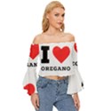 I love oregano Off Shoulder Flutter Bell Sleeve Top View3