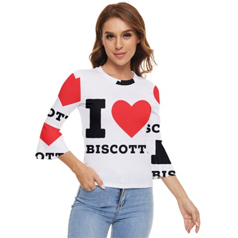 I Love Biscotti Bell Sleeve Top by ilovewhateva