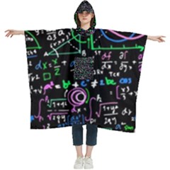 Math-linear-mathematics-education-circle-background Women s Hooded Rain Ponchos by Salman4z