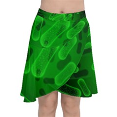 Green-rod-shaped-bacteria Chiffon Wrap Front Skirt by Salman4z