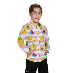 Tropical-fruits-berries-seamless-pattern Kids  Windbreaker by Salman4z