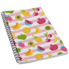 Tropical-fruits-berries-seamless-pattern 5 5  X 8 5  Notebook by Salman4z