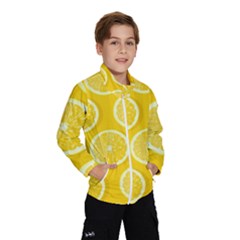 Lemon-fruits-slice-seamless-pattern Kids  Windbreaker by Salman4z