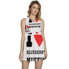 I Love Blueberry Muffin Sleeveless High Waist Mini Dress by ilovewhateva