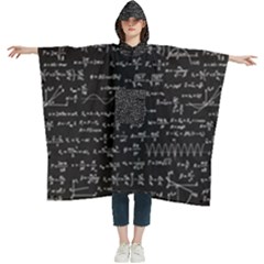 Math-equations-formulas-pattern Women s Hooded Rain Ponchos by Salman4z