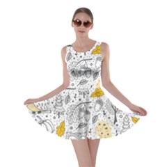 Doodle-seamless-pattern-with-autumn-elements Skater Dress by Salman4z