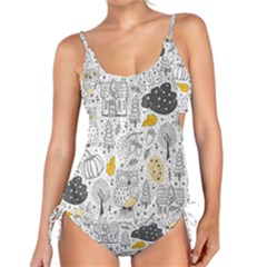 Doodle-seamless-pattern-with-autumn-elements Tankini Set by Salman4z