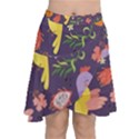 Exotic-seamless-pattern-with-parrots-fruits Chiffon Wrap Front Skirt View1