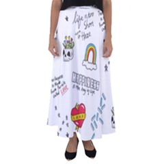 Abstract-fashion-background-suitable-fabric-printing Flared Maxi Skirt by Salman4z