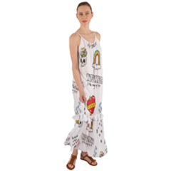 Abstract-fashion-background-suitable-fabric-printing Cami Maxi Ruffle Chiffon Dress by Salman4z