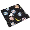 Cute-owl-doodles-with-moon-star-seamless-pattern Wooden Puzzle Square View3