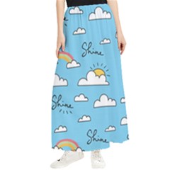 Sky-pattern Maxi Chiffon Skirt by Salman4z