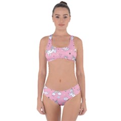 Cute-unicorn-seamless-pattern Criss Cross Bikini Set by Salman4z