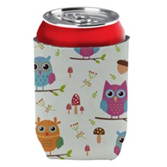 Forest-seamless-pattern-with-cute-owls Can Holder by Salman4z