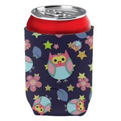 Owl-stars-pattern-background Can Holder by Salman4z