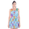 Cute-kawaii-ice-cream-seamless-pattern Scoop Neck Skater Dress View1