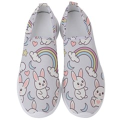 Seamless-pattern-with-cute-rabbit-character Men s Slip On Sneakers by Salman4z