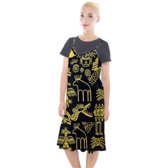 Golden-indian-traditional-signs-symbols Camis Fishtail Dress by Salman4z