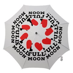 I Love Full Moon Hook Handle Umbrellas (small) by ilovewhateva