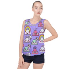 Cloud-seamless-pattern -- Bubble Hem Chiffon Tank Top by Salman4z