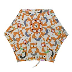 Cute-colorful-owl-cartoon-seamless-pattern Mini Folding Umbrellas by Salman4z