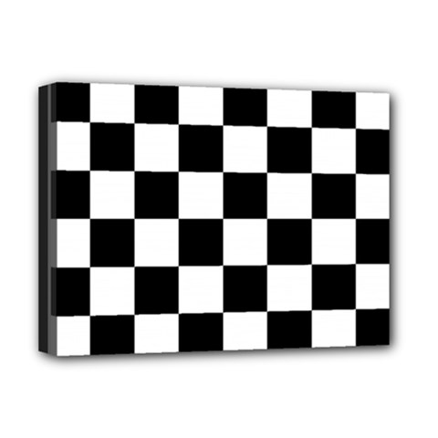 Chess-board-background-design Deluxe Canvas 16  X 12  (stretched)  by Salman4z