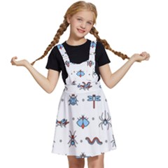 Insects-icons-square-seamless-pattern Kids  Apron Dress by Salman4z