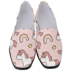 Cute-unicorn-rainbow-seamless-pattern-background Women s Classic Loafer Heels by Salman4z