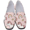 Cute-unicorn-rainbow-seamless-pattern-background Women s Classic Loafer Heels View1