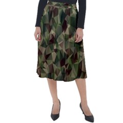 Abstract-vector-military-camouflage-background Classic Velour Midi Skirt  by Salman4z